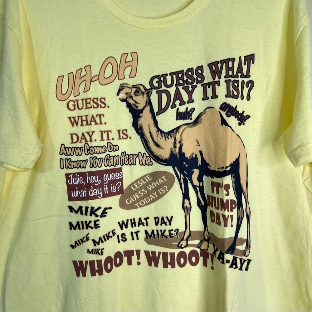 Yellow Hump Day Crewneck Short Sleeve T-Shirt Unisex Sz L/XL